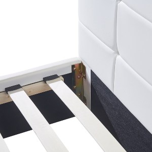 Artelibre - 14920001 ΚΡΕΒΑΤΙ ARTELIBRE ABELIA ΛΕΥΚΟ PU 214.5X170X100CM (ΣΤΡΩΜΑ 160X200CM)