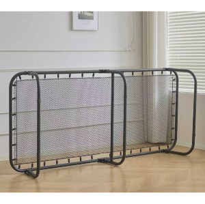 Artelibre - 14920016 ΚΡΕΒΑΤΙ ΣΠΑΣΤΟ ARTELIBRE FLEXREST ΜΕ ΣΤΡΩΜΑ ΠΑΧΟΥΣ 12CM ΜΑΥΡΟ ΜΕΤΑΛΛΟ 180X80X33CM