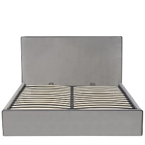 Artelibre - 14920020 ΚΡΕΒΑΤΙ ΥΠΕΡΔΙΠΛΟ ARTELIBRE WICHITA ΓΚΡΙ ΥΦΑΣΜΑ ΓΙΑ ΣΤΡΩΜΑ 160X200CM