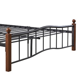 Artelibre - 14920040 ΚΡΕΒΑΤΙ ΗΜΙΔΙΠΛΟ ARTELIBRE ARROWHEAD ΜΑΥΡΟ/ΚΑΡΥΔΙ ΜΕΤΑΛΛΟ ΓΙΑ ΣΤΡΩΜΑ 120X200CM