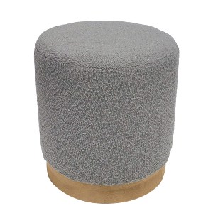 Artelibre - 14940004 ΣΚΑΜΠΟ ARTELIBRE KENTUCK ΜΕ ΞΥΛΙΝΗ ΒΑΣΗ ΓΚΡΙ ΥΦΑΣΜΑ ΜΠΟΥΚΛΕ 38X38X40CM