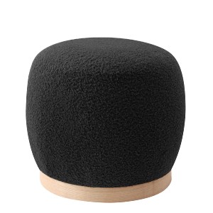 Artelibre - 14940012 ΣΚΑΜΠΟ ARTELIBRE ZEBRABLUE ΜΕ ΞΥΛΙΝΗ ΒΑΣΗ ΜΑΥΡΟ ΥΦΑΣΜΑ TEDDY 44.5X44.5X40CM