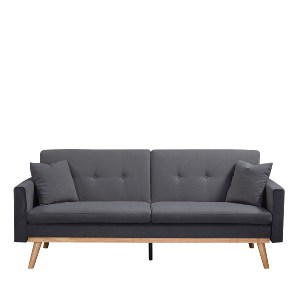 Artelibre - 14950003 ΚΑΝΑΠΕΣ ΚΡΕΒΑΤΙ ARTELIBRE BELVIA ΣΚΟΥΡΟ ΓΚΡΙ 202X89X83CM