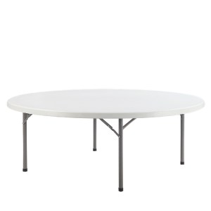 Artelibre - 14980006 ΤΡΑΠΕΖΙ CATERING ΣΤΡΟΓΓΥΛΟ ARTELIBRE TILIA ΠΤΥΣΣΟΜΕΝΟ ΛΕΥΚΟ/ΓΚΡΙ HDPE/ΜΕΤΑΛΛΟ Φ180CM