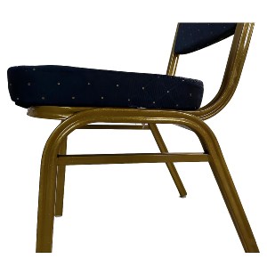 Artelibre - 14980013 ΚΑΡΕΚΛΑ CATERING ARTELIBRE AUREVIA ΜΠΛΕ/ΧΡΥΣΟ ΥΦΑΣΜΑ/ΜΕΤΑΛΛΟ 57X40X93CM
