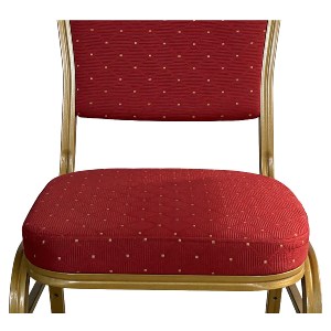 Artelibre - 14980014 ΚΑΡΕΚΛΑ CATERING ARTELIBRE AUREVIA ΚΟΚΚΙΝΟ/ΧΡΥΣΟ ΥΦΑΣΜΑ/ΜΕΤΑΛΛΟ 57X40X93CM
