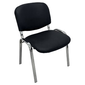 Artelibre - 14980026 ΚΑΡΕΚΛΑ ΕΠΙΣΚΕΠΤΗ ARTELIBRE STEELIX ΜΑΥΡΟ/ΑΣΗΜΙ PVC/ΜΕΤΑΛΛΟ 58X54X77CM