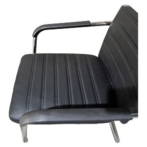 Artelibre - 14980033 ΚΑΡΕΚΛΑ ΕΠΙΣΚΕΠΤΗ ARTELIBRE AERIX ΜΑΥΡΟ/ΑΣΗΜΙ PU/ΜΕΤΑΛΛΟ 54X60X96CM