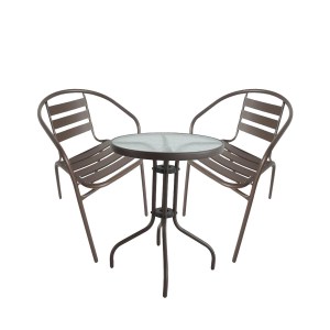 Artelibre - 14990082 ΣΕΤ ΤΡΑΠΕΖΑΡΙΑ ΚΗΠΟΥ ARTELIBRE EARTH ΜΕΤΑΛΛΟ ΚΑΦΕ ΜΕ 2 ΠΟΛΥΘΡΟΝΕΣ