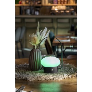 Artelibre - 15290003 ΕΠΙΤΡΑΠΕΖΙΟ ΦΩΤΙΣΤΙΚΟ LED ΦΟΡΗΤΟ BARCELONA ΜΕ ΚΟΥΔΟΥΝΙ ΡΕΣΕΨΙΟΝ/ΚΑΛΕΣΜΑΤΟΣ ΜΑΥΡΟ/ΛΕΥΚΟ ΜΕΤΑΛΛΟ/ΠΛΑΣΤΙΚΟ 13X11X20CM