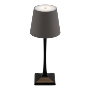 Artelibre - 15290005 ΕΠΙΤΡΑΠΕΖΙΟ ΦΩΤΙΣΤΙΚΟ LED ΦΟΡΗΤΟ MILANO ΜΑΥΡΟ/TAUPE ΑΛΟΥΜΙΝΙΟ/ΜΕΤΑΛΛΟ 11X11X28CM