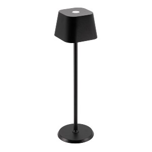 Artelibre - 15290012 ΕΠΙΤΡΑΠΕΖΙΟ ΦΩΤΙΣΤΙΚΟ LED ΦΟΡΗΤΟ GEORGINA ΜΑΥΡΟ ΑΛΟΥΜΙΝΙΟ 11X11X37.7CM