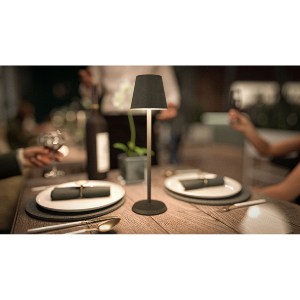 Artelibre - 15290014 ΕΠΙΤΡΑΠΕΖΙΟ ΦΩΤΙΣΤΙΚΟ LED ΦΟΡΗΤΟ FELINE ΜΑΥΡΟ ΑΛΟΥΜΙΝΙΟ 11X11X37.5CM