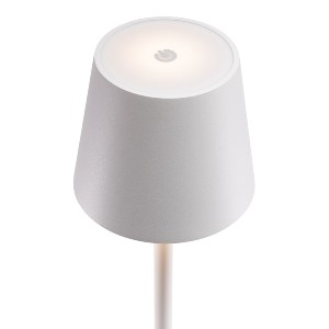 Artelibre - 15290015 ΕΠΙΤΡΑΠΕΖΙΟ ΦΩΤΙΣΤΙΚΟ LED ΦΟΡΗΤΟ FELINE ΛΕΥΚΟ ΑΛΟΥΜΙΝΙΟ 11X11X37.5CM