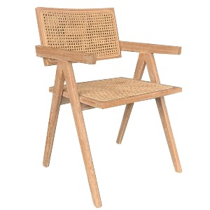 Artelibre - 15320004 ΚΑΡΕΚΛΑ ΕΠΑΓΓΕΛΜΑΤΙΚΗ ARTELIBRE TITYUS ΒΕΛΑΝΙΔΙΑ ΞΥΛΟ/RATTAN 46X44.5X80CM