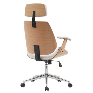 Artelibre - 15330006 ΚΑΡΕΚΛΑ ΓΡΑΦΕΙΟΥ ΔΙΕΥΘΥΝΤΗ ARTELIBRE MILIUS ΛΕΥΚΟ/ΦΥΣΙΚΟ ΞΥΛΟ/PU/ΑΛΟΥΜΙΝΙΟ 53X56X73-83CM