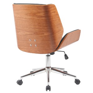 Artelibre - 15330016 ΚΑΡΕΚΛΑ ΓΡΑΦΕΙΟΥ ARTELIBRE ZAREK ΜΑΥΡΟ/ΚΑΦΕ ΞΥΛΟ/PU/ΑΛΟΥΜΙΝΙΟ 61X66.5X88.5-98M