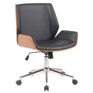 Artelibre - 15330016 ΚΑΡΕΚΛΑ ΓΡΑΦΕΙΟΥ ARTELIBRE ZAREK ΜΑΥΡΟ/ΚΑΦΕ ΞΥΛΟ/PU/ΑΛΟΥΜΙΝΙΟ 61X66.5X88.5-98M