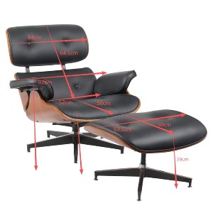 Artelibre - 15330023 ΠΟΛΥΘΡΟΝΑ RELAX ARTELIBRE MIREN ΜΕ ΥΠΟΠΟΔΙΟ ΜΑΥΡΟ/ΚΑΦΕ ΞΥΛΟ/PU 82X92X78CM
