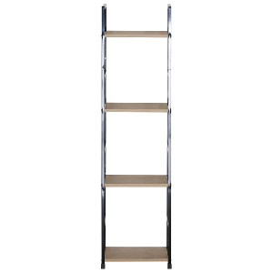 Artelibre - 15340025 ΡΑΦΙΕΡΑ ARTELIBRE DARROW ΜΕ 4 ΡΑΦΙΑ ΔΡΥΣ/ΜΑΥΡΟ ΜΟΡΙΟΣΑΝΙΔΑ/ΜΕΤΑΛΛΟ 29.1X23.5X112CM