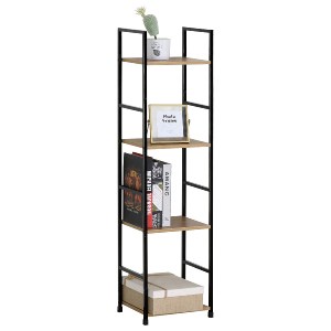 Artelibre - 15340025 ΡΑΦΙΕΡΑ ARTELIBRE DARROW ΜΕ 4 ΡΑΦΙΑ ΔΡΥΣ/ΜΑΥΡΟ ΜΟΡΙΟΣΑΝΙΔΑ/ΜΕΤΑΛΛΟ 29.1X23.5X112CM