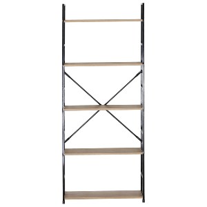 Artelibre - 15340028 ΡΑΦΙΕΡΑ ARTELIBRE DARROW ΜΕ 5 ΡΑΦΙΑ ΔΡΥΣ/ΜΑΥΡΟ ΜΟΡΙΟΣΑΝΙΔΑ/ΜΕΤΑΛΛΟ 58.6X23.5X144CM