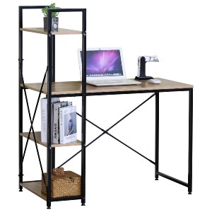 Artelibre - 15340035 ΓΡΑΦΕΙΟ ARTELIBRE JORVIK ΜΕ ΡΑΦΙΑ ΔΡΥΣ/ΜΑΥΡΟ ΜΟΡΙΟΣΑΝΙΔΑ/ΜΕΤΑΛΛΟ 100X52X120CM