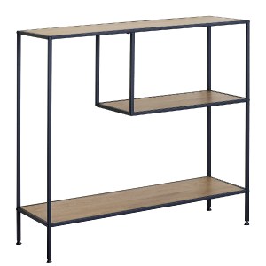 Artelibre - 15340054 ΒΙΒΛΙΟΘΗΚΗ ARTELIBRE YARWOOD ΔΡΥΣ/ΜΑΥΡΟ ΜΟΡΙΟΣΑΝΙΔΑ/ΜΕΤΑΛΛΟ 100X33X96CM