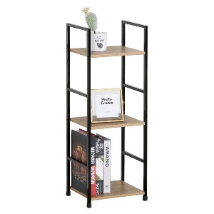 Artelibre - 15340076 ΡΑΦΙΕΡΑ ARTELIBRE MELDEN ΜΕ 3 ΡΑΦΙΑ ΔΡΥΣ/ΜΑΥΡΟ ΜΟΡΙΟΣΑΝΙΔΑ/ΜΕΤΑΛΛΟ 29.1X23.5X80CM