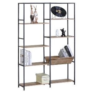 Artelibre - 15340085 ΒΙΒΛΙΟΘΗΚΗ ARTELIBRE TORNIA ΔΡΥΣ/ΜΑΥΡΟ ΜΟΡΙΟΣΑΝΙΔΑ/ΜΕΤΑΛΛΟ 100X27.1X150CM