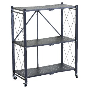 Artelibre - 15340111 ΡΑΦΙΕΡΑ ARTELIBRE ROLTINI ΠΤΥΣΣΟΜΕΝΗ ΤΡΟΧΗΛΑΤΗ ΜΕ 3 ΡΑΦΙΑ ΜΑΥΡΟ ΜΕΤΑΛΛΟ ΜΑΥΡΟ 70X34X87CM