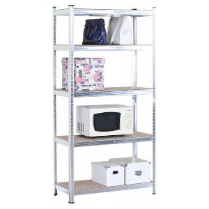 Artelibre - 15340132 ΡΑΦΙΕΡΑ ΒΑΡΕΩΣ ΤΥΠΟΥ ARTELIBRE MECCANO ΜΕ 5 ΡΑΦΙΑ ΔΡΥΣ/ΑΣΗΜΙ MDF/ΜΕΤΑΛΛΟ 90X40X180CM