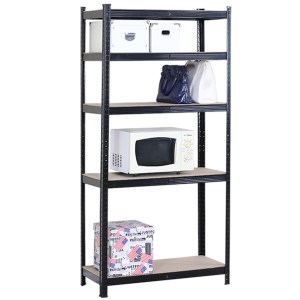 Artelibre - 15340133 ΡΑΦΙΕΡΑ ΒΑΡΕΩΣ ΤΥΠΟΥ ARTELIBRE MECCANO ΜΕ 5 ΡΑΦΙΑ ΔΡΥΣ/ΜΑΥΡΟ MDF/ΜΕΤΑΛΛΟ 90X40X180CM