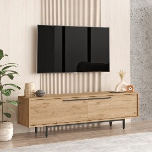 Artelibre - 15350001 ΕΠΙΠΛΟ ΤΗΛΕΟΡΑΣΗΣ ΦΥΣΙΚΟ ΜΟΡΙΟΣΑΝΙΔΑ/ΜΕΤΑΛΛΟ 35.5X160X45.1CM