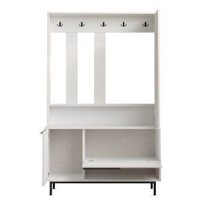 Artelibre - 15350013 ΕΠΙΠΛΟ ΕΙΣΟΔΟΥ ARTELIBRE LAXFIELD ΛΕΥΚΟ ΜΟΡΙΟΣΑΝΙΔΑ/ΜΕΤΑΛΛΟ 35.5X112.2X178.2CM