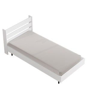 Artelibre - 15350017 ΚΡΕΒΑΤΙ ARTELIBRE SUFFOLK ΛΕΥΚΟ ΜΟΡΙΟΣΑΝΙΔΑ/ΜΕΤΑΛΛΟ 108.5X205.6X86CM