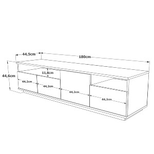 Artelibre - 15350028 ΕΠΙΠΛΟ ΤΗΛΕΟΡΑΣΗΣ ARTELIBRE ESSEX ΠΕΥΚΟ/ΑΝΘΡΑΚΙ ΜΟΡΙΟΣΑΝΙΔΑ 180X44.8X44.6CM