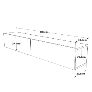 Artelibre - 15350032 ΕΠΙΠΛΟ ΤΗΛΕΟΡΑΣΗΣ ARTELIBRE KENT ΠΕΥΚΟ/ΑΝΘΡΑΚΙ ΜΟΡΙΟΣΑΝΙΔΑ 180X31.6X29.6CM