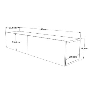 Artelibre - 15350035 ΕΠΙΠΛΟ ΤΗΛΕΟΡΑΣΗΣ ARTELIBRE BERKSHIRE ΠΕΥΚΟ ΜΟΡΙΟΣΑΝΙΔΑ 140X31.6X29.6CM