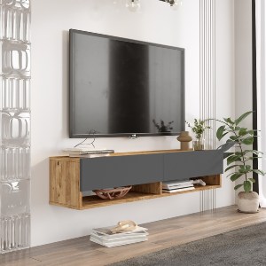 Artelibre - 15350038 ΕΠΙΠΛΟ ΤΗΛΕΟΡΑΣΗΣ ARTELIBRE SOLVA ΠΕΥΚΟ/ΑΝΘΡΑΚΙ ΜΟΡΙΟΣΑΝΙΔΑ 140X31.6X29.6CM