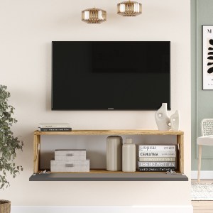 Artelibre - 15350041 ΕΠΙΠΛΟ ΤΗΛΕΟΡΑΣΗΣ ARTELIBRE INVERIE ΠΕΥΚΟ/ΑΝΘΡΑΚΙ ΜΟΡΙΟΣΑΝΙΔΑ 100X31.6X29.6CM