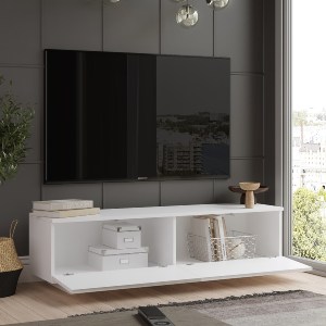 Artelibre - 15350047 ΕΠΙΠΛΟ ΤΗΛΕΟΡΑΣΗΣ ARTELIBRE BRENT ΛΕΥΚΟ ΜΟΡΙΟΣΑΝΙΔΑ 140X35.5X38.2CM