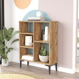 Artelibre - 15350061 ΒΙΒΛΙΟΘΗΚΗ ARTELIBRE BECKTON ΠΕΥΚΟ ΜΟΡΙΟΣΑΝΙΔΑ/ΠΛΑΣΤΙΚΟ 69X25X87.6CM