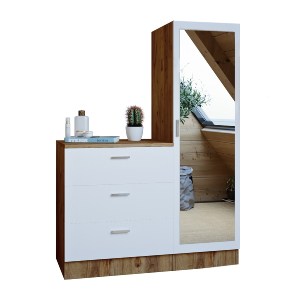 Artelibre - 15350073 ΤΟΥΑΛΕΤΑ ARTELIBRE BLENDON ΠΕΥΚΟ/ΛΕΥΚΟ ΜΟΡΙΟΣΑΝΙΔΑ/ΓΥΑΛΙ 60X47X72CM/40X47X140CM