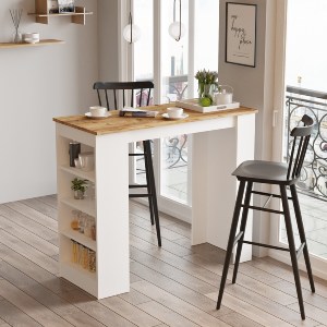 Artelibre - 15350082 ΤΡΑΠΕΖΙ BAR ARTELIBRE BROCKLEY ΠΕΥΚΟ/ΛΕΥΚΟ ΜΟΡΙΟΣΑΝΙΔΑ 120X51.6X101.8CM