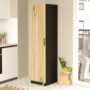Artelibre - 15350104 ΝΤΟΥΛΑΠΙ ΤΡΟΦΙΜΩΝ ARTELIBRE COLNEY ΦΥΣΙΚΟ/ΜΑΥΡΟ ΜΟΡΙΟΣΑΝΙΔΑ 41.7X44.3X176.4CM