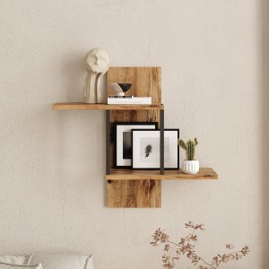 Artelibre - 15350114 ΡΑΦΙ ΤΟΙΧΟΥ ARTELIBRE DERRY ΠΕΥΚΟ ΜΟΡΙΟΣΑΝΙΔΑ/ΜΕΤΑΛΛΟ 66X19.5X60CM