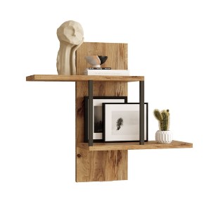 Artelibre - 15350114 ΡΑΦΙ ΤΟΙΧΟΥ ARTELIBRE DERRY ΠΕΥΚΟ ΜΟΡΙΟΣΑΝΙΔΑ/ΜΕΤΑΛΛΟ 66X19.5X60CM