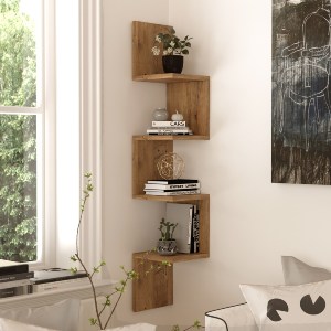 Artelibre - 15350117 ΡΑΦΙ ΤΟΙΧΟΥ ARTELIBRE DULWICH ΠΕΥΚΟ ΜΟΡΙΟΣΑΝΙΔΑ 22X22X117.2CM
