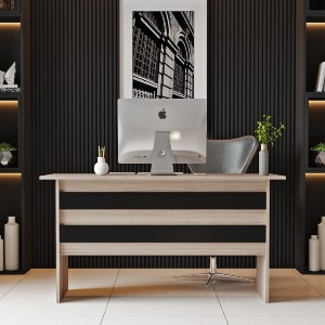 Artelibre - 15350129 ΓΡΑΦΕΙΟ ARTELIBRE EASTCOTE ΟΞΙΑ/ΜΑΥΡΟ ΜΟΡΙΟΣΑΝΙΔΑ 140X60X73.8CM
